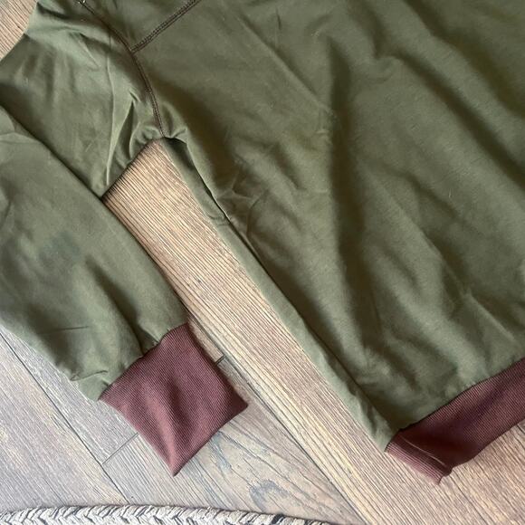 Green and Brown Cowl Neck Long Sleeve Shirt Sweatshirt Unbranded Women Size XL - Picture 4 of 6